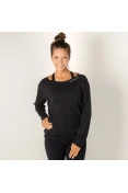 BLUSÃO COLCCI MOLETOM FEMININO - Preto BLUSÃO COLCCI MOLETOM FEMININO - Preto