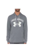 BLUSÃO DE TREINO MOLETOM UNDER ARMOUR RIVAL TERRY BIG LOGO MASCULINO - Cinza