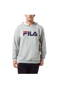 BLUSÃO FILA LETTER COM CAPUZ MASCULINO - Cinza