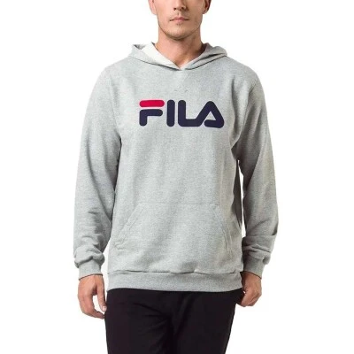 BLUSÃO FILA LETTER COM CAPUZ MASCULINO - Cinza