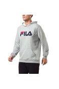 BLUSÃO FILA LETTER COM CAPUZ MASCULINO - Cinza