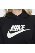 BLUSÃO FLEECE NIKE ESSENTIAL HOODIE FEMININO - Preto