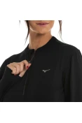 BLUSÃO MIZUNO TÉRMICA MANGA LONGA FEMININA - Preto
