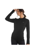BLUSÃO MIZUNO TÉRMICA MANGA LONGA FEMININA - Preto