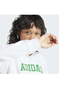 BLUSÃO MOLETINHO ADIDAS ESTAMPADO COLLEGE FEMININO - Cinza