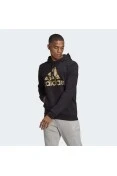 BLUSÃO MOLETOM ADIDAS CAPUZ ESSENTIALS CAMOUFLAGE MASCULINO - Preto/verde