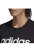 BLUSÃO MOLETOM ESSENTIALS LINEAR FEMININO - Preto BLUSÃO MOLETOM ESSENTIALS LINEAR FEMININO - Preto