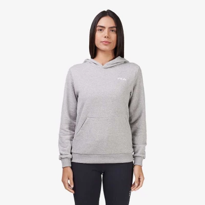 BLUSÃO MOLETOM FILA COM CAPUZ CLASSIC FEMININO - Cinza BLUSÃO MOLETOM FILA COM CAPUZ CLASSIC FEMININO - Cinza