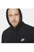 BLUSÃO MOLETOM NIKE SPORTSWEAR CLUB FLEECE PULLOVER COM CAPUZ MASCULINO - Preto BLUSÃO MOLETOM NIKE SPORTSWEAR CLUB FLEECE PULLOVER COM CAPUZ MASCULINO - Preto