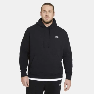 BLUSÃO MOLETOM NIKE SPORTSWEAR CLUB FLEECE PULLOVER COM CAPUZ MASCULINO - Preto BLUSÃO MOLETOM NIKE SPORTSWEAR CLUB FLEECE PULLOVER COM CAPUZ MASCULINO - Preto
