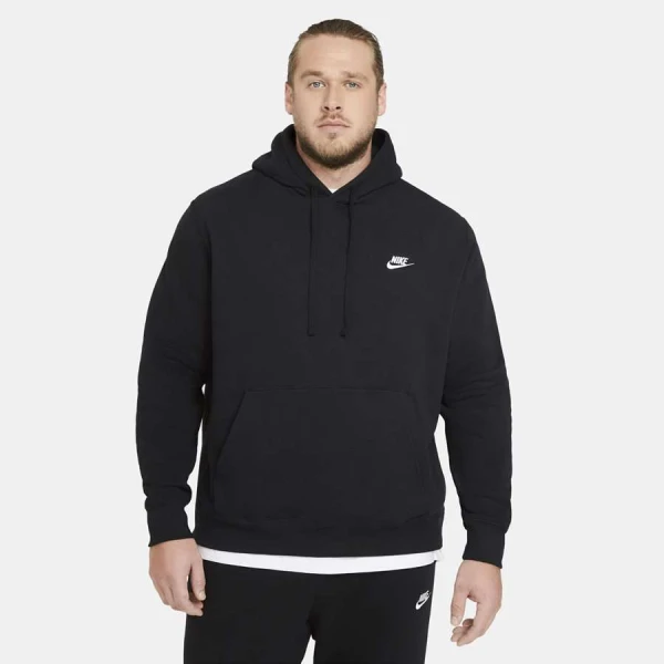BLUSÃO MOLETOM NIKE SPORTSWEAR CLUB FLEECE PULLOVER COM CAPUZ MASCULINO - Preto BLUSÃO MOLETOM NIKE SPORTSWEAR CLUB FLEECE PULLOVER COM CAPUZ MASCULINO - Preto