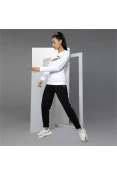 BLUSÃO MOLETOM PUMA ESSENTIALS CREW NECK METALLIC LOGO FEMININO - Branco/dourado
