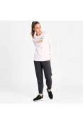 BLUSÃO MOLETOM PUMA ESSENTIALS CREW NECK METALLIC LOGO FEMININO - Branco/dourado