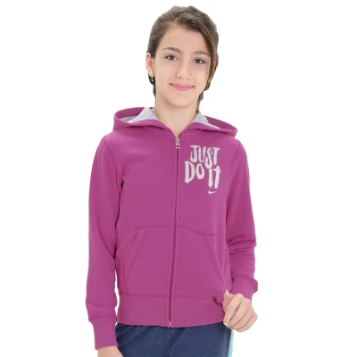 BLUSÃO MOLETOM YA76 JDI FZ FT HDY NIKE INFANTIL - Pink
