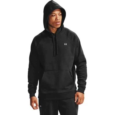 BLUSÃO MOLETON DE TREINO UNDER ARMOUR RIVAL FLEECE HOODIE MASCULINO - Preto BLUSÃO MOLETON DE TREINO UNDER ARMOUR RIVAL FLEECE HOODIE MASCULINO - Preto