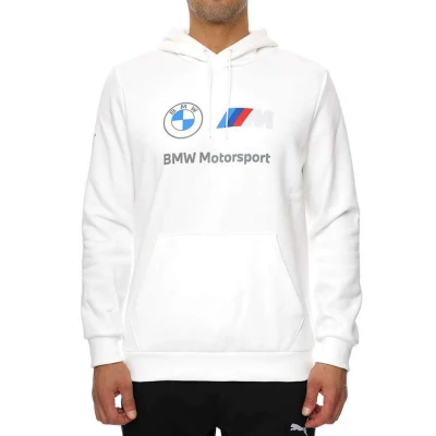 BLUSÃO MOLETON PUMA BMW FLEECE HOODIE MASCULINO - Branco BLUSÃO MOLETON PUMA BMW FLEECE HOODIE MASCULINO - Branco