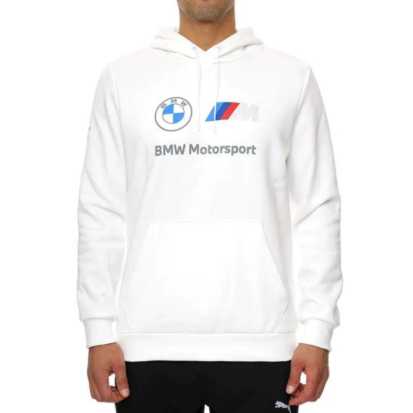 BLUSÃO MOLETON PUMA BMW FLEECE HOODIE MASCULINO - Branco BLUSÃO MOLETON PUMA BMW FLEECE HOODIE MASCULINO - Branco