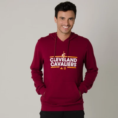 BLUSÃO NBA ADIDAS HOODY CLEVELAND CAVALIERS - Bordo