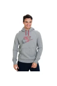 BLUSÃO NIKE AW77 FRENCH TERRY FUTURA MASCULINO - Cinza/vermelho BLUSÃO NIKE AW77 FRENCH TERRY FUTURA MASCULINO - Cinza/vermelho