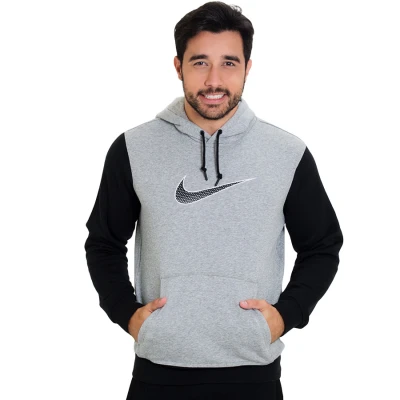 BLUSÃO NIKE CLUB FLEECE SWOOSH PLUS CREW 727755 - Cinza/preto BLUSÃO NIKE CLUB FLEECE SWOOSH PLUS CREW 727755 - Cinza/preto