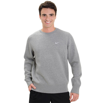 BLUSÃO NIKE FLEECE PO HOODY MASCULINO - Cinza