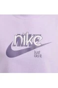 BLUSÃO NIKE MOLETOM NSW CLUB FLC CREW FEMININO - Lilas