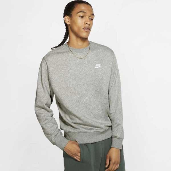 BLUSÃO NIKE NSW CLUB CRW FT MASCULINO - Cinza