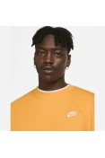 BLUSÃO NIKE NSW CLUB CRW FT MASCULINO - Laranja
