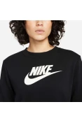 BLUSÂO NIKE NSW CLUB FLC GX STD CREW FEMININO - Preto