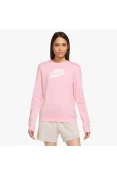 BLUSÂO NIKE NSW CLUB FLC GX STD CREW FEMININO - Rosa
