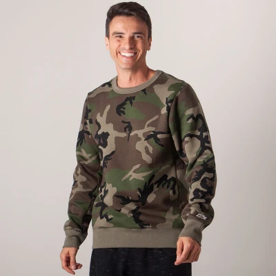 BLUSÃO NIKE SB CREW ICON MASCULINO - Verde/marrom BLUSÃO NIKE SB CREW ICON MASCULINO - Verde/marrom
