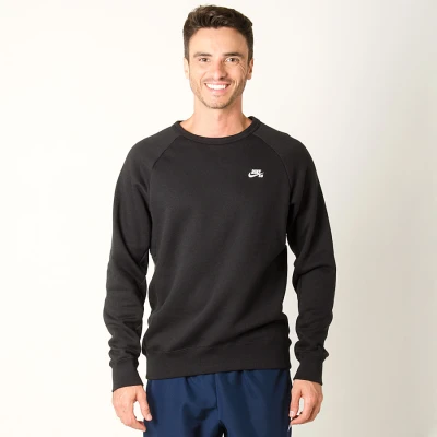 BLUSÃO NIKE SB ICON CREW FLEECE MASCULINO - Preto BLUSÃO NIKE SB ICON CREW FLEECE MASCULINO - Preto