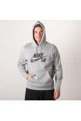 BLUSÃO NIKE SB ICON HOODIE PO MASCULINO - Cinza BLUSÃO NIKE SB ICON HOODIE PO MASCULINO - Cinza