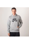 BLUSÃO NIKE SB ICON HOODIE PO MASCULINO - Cinza BLUSÃO NIKE SB ICON HOODIE PO MASCULINO - Cinza