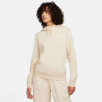 BLUSÃO NIKE SPORTSWEAR CLUB FLEECE FEMININO - Bege BLUSÃO NIKE SPORTSWEAR CLUB FLEECE FEMININO - Bege