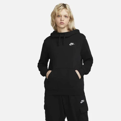 BLUSÃO NIKE SPORTSWEAR CLUB FLEECE FEMININO - Preto BLUSÃO NIKE SPORTSWEAR CLUB FLEECE FEMININO - Preto
