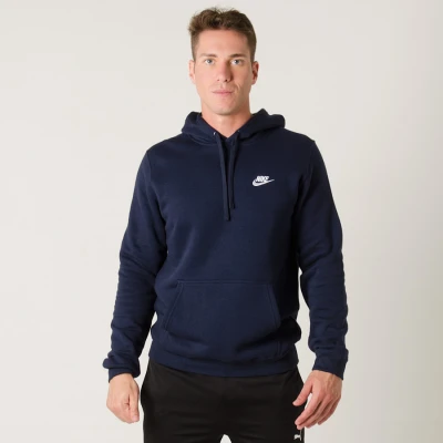 BLUSÃO NIKE SPORTSWEAR HOODIE CLUB MASCULINO - Marinho BLUSÃO NIKE SPORTSWEAR HOODIE CLUB MASCULINO - Marinho