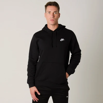 BLUSÃO NIKE SPORTSWEAR HOODIE CLUB MASCULINO - Preto BLUSÃO NIKE SPORTSWEAR HOODIE CLUB MASCULINO - Preto