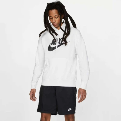 BLUSÃO NIKE SPOTSWEAR CLUB FLEECE MASCULINO - Branco/preto BLUSÃO NIKE SPOTSWEAR CLUB FLEECE MASCULINO - Branco/preto