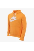 BLUSÃO NIKE SPOTSWEAR CLUB FLEECE MASCULINO - Laranja/branco