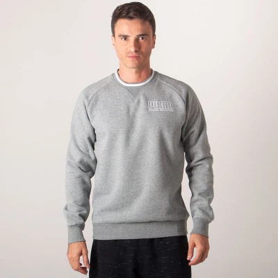 BLUSÃO PUMA ATHLETICS CREW MASCULINO - Cinza BLUSÃO PUMA ATHLETICS CREW MASCULINO - Cinza