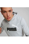 BLUSÃO PUMA ESS+ 2 COL BIG LOGO HOODIE MASCULINO - Cinza BLUSÃO PUMA ESS+ 2 COL BIG LOGO HOODIE MASCULINO - Cinza