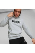 BLUSÃO PUMA ESS+ 2 COL BIG LOGO HOODIE MASCULINO - Cinza BLUSÃO PUMA ESS+ 2 COL BIG LOGO HOODIE MASCULINO - Cinza