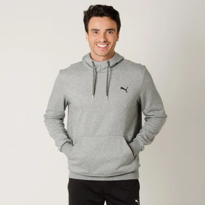 BLUSÃO PUMA ESS HOODY MASCULINO - Cinza BLUSÃO PUMA ESS HOODY MASCULINO - Cinza