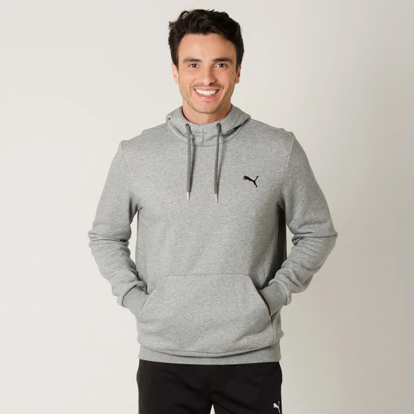 BLUSÃO PUMA ESS HOODY MASCULINO - Cinza BLUSÃO PUMA ESS HOODY MASCULINO - Cinza