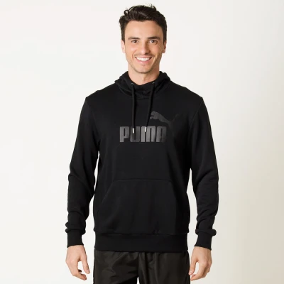 BLUSÃO PUMA ESS No.1 HOODY TR MASCULINO - Preto BLUSÃO PUMA ESS No.1 HOODY TR MASCULINO - Preto