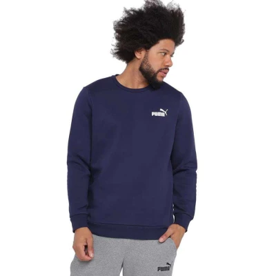 BLUSÃO PUMA ESS SMALL LOGO CREW FL MASCULINO - Marinho
