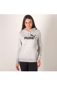 BLUSÃO PUMA ESSENTIALS FLEECE HOODY FEMININO - Cinza BLUSÃO PUMA ESSENTIALS FLEECE HOODY FEMININO - Cinza