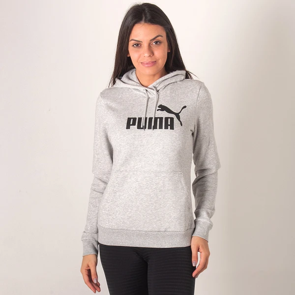 BLUSÃO PUMA ESSENTIALS FLEECE HOODY FEMININO - Cinza BLUSÃO PUMA ESSENTIALS FLEECE HOODY FEMININO - Cinza