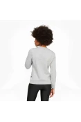 BLUSÃO PUMA ESSENTIALS LOGO CREW FEMININO - Cinza